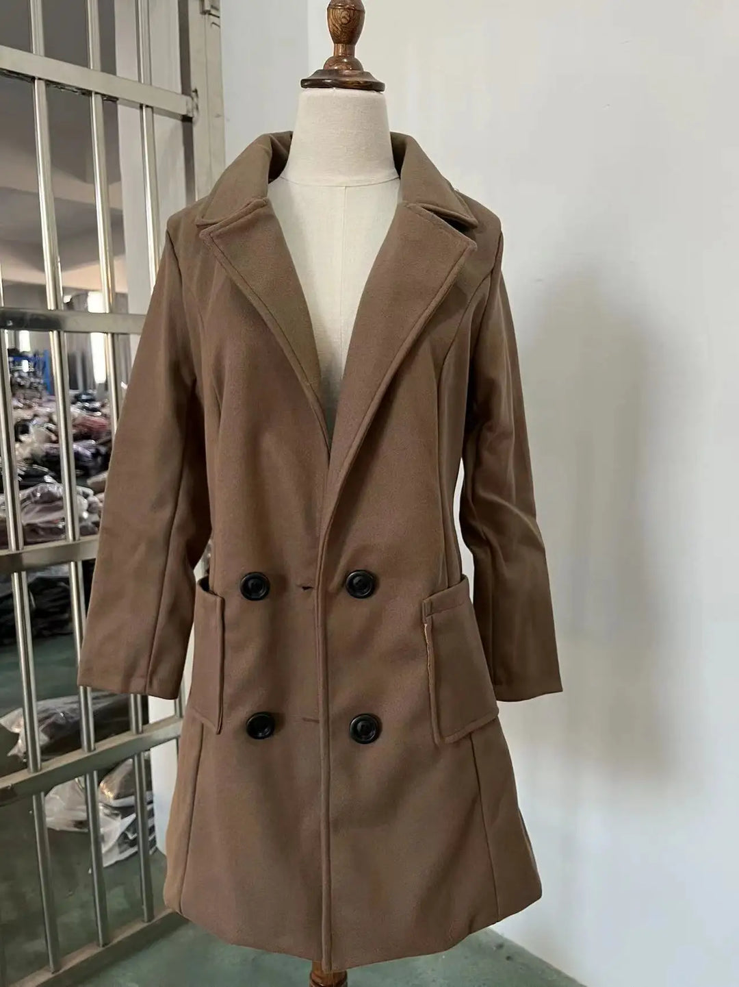 Aria - Double-Breasted Woolen Coat