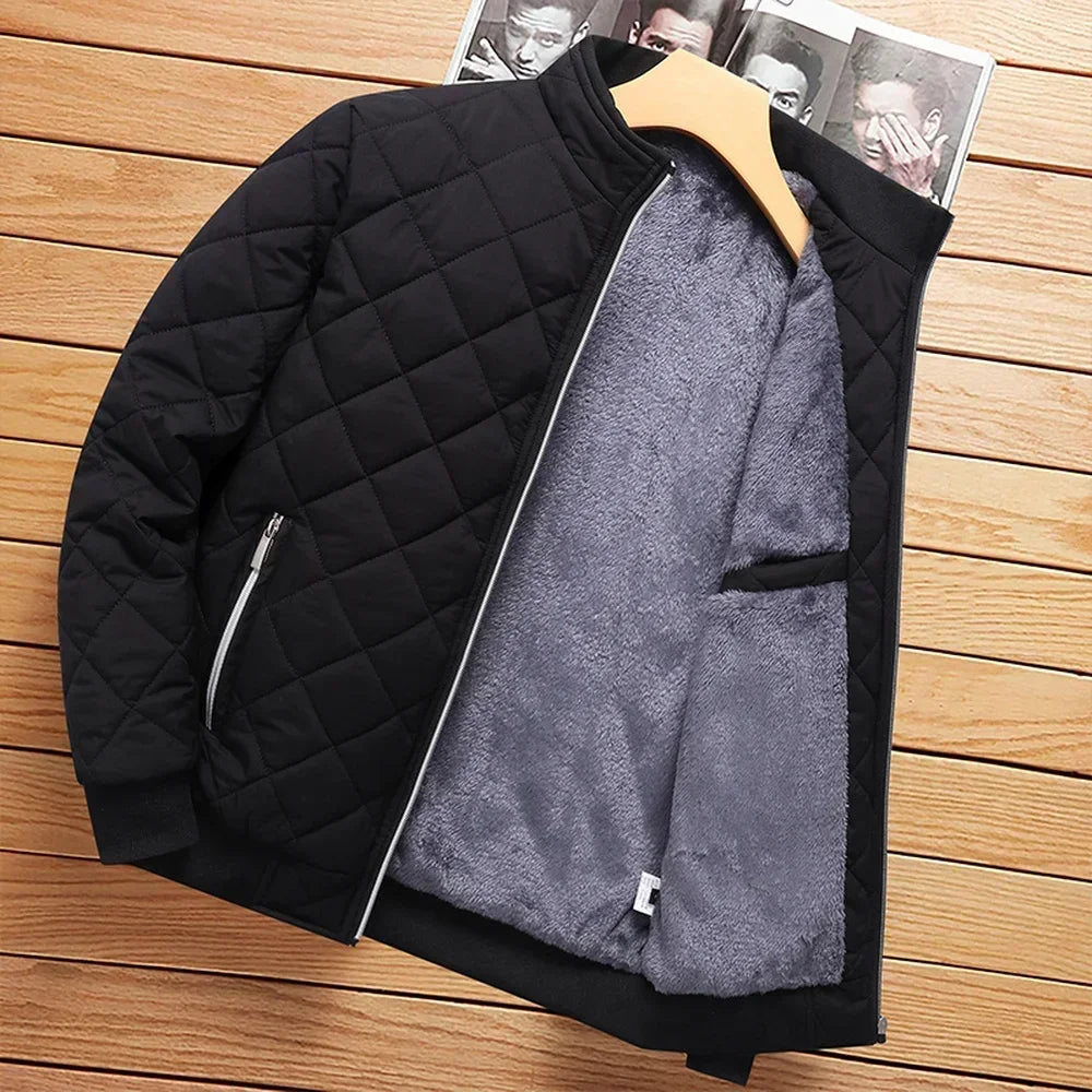 Kevin - Slim Fit Fleece-Lined Bomber Jacket