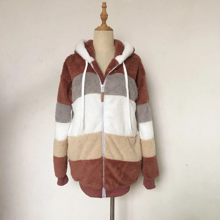 Lily - Oversized Plush Hooded Jacket