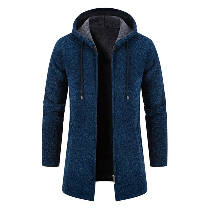 Caleb - Men's Padded Fleece Zip Hoodie Cardigan