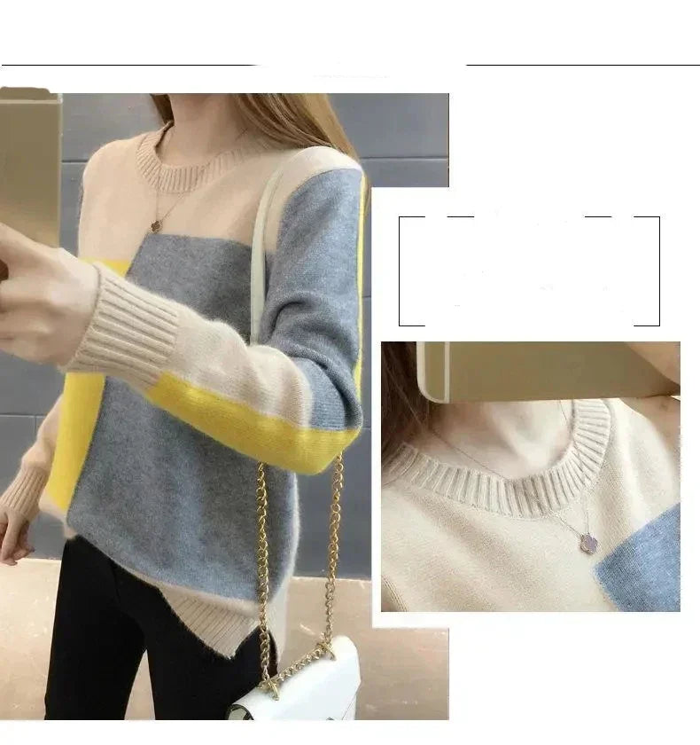 Women's Knitted Ribbed Sweater