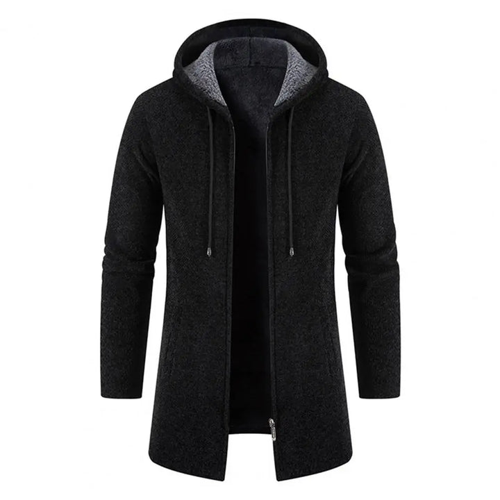 Caleb - Men's Padded Fleece Zip Hoodie Cardigan