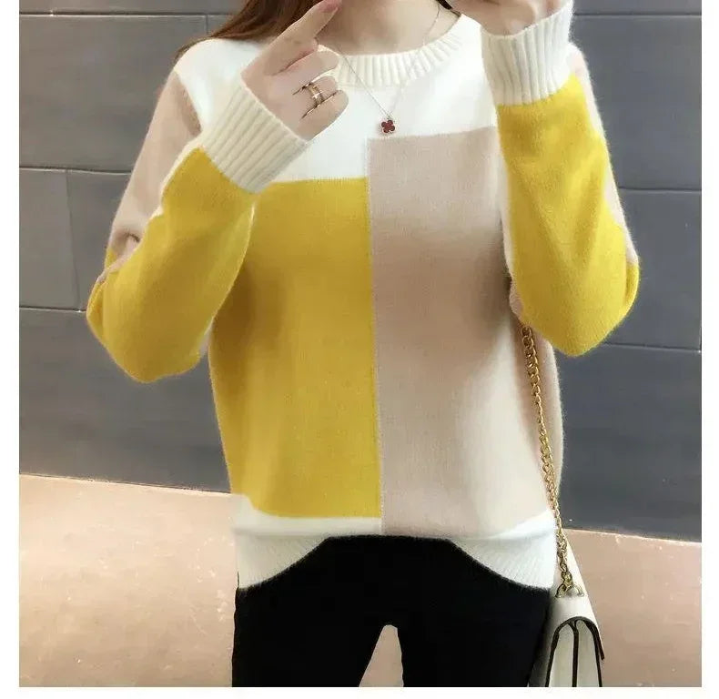 Women's Knitted Ribbed Sweater