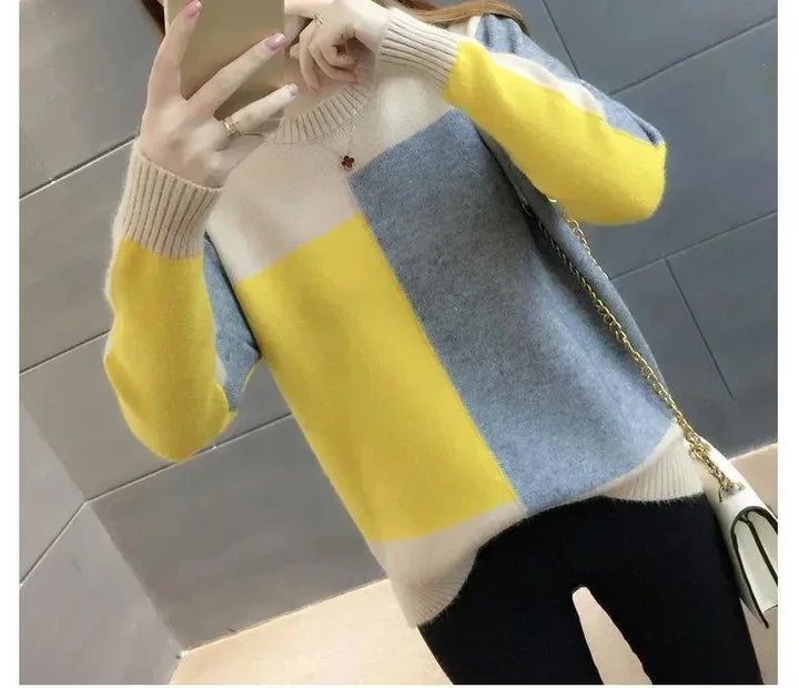 Women's Knitted Ribbed Sweater