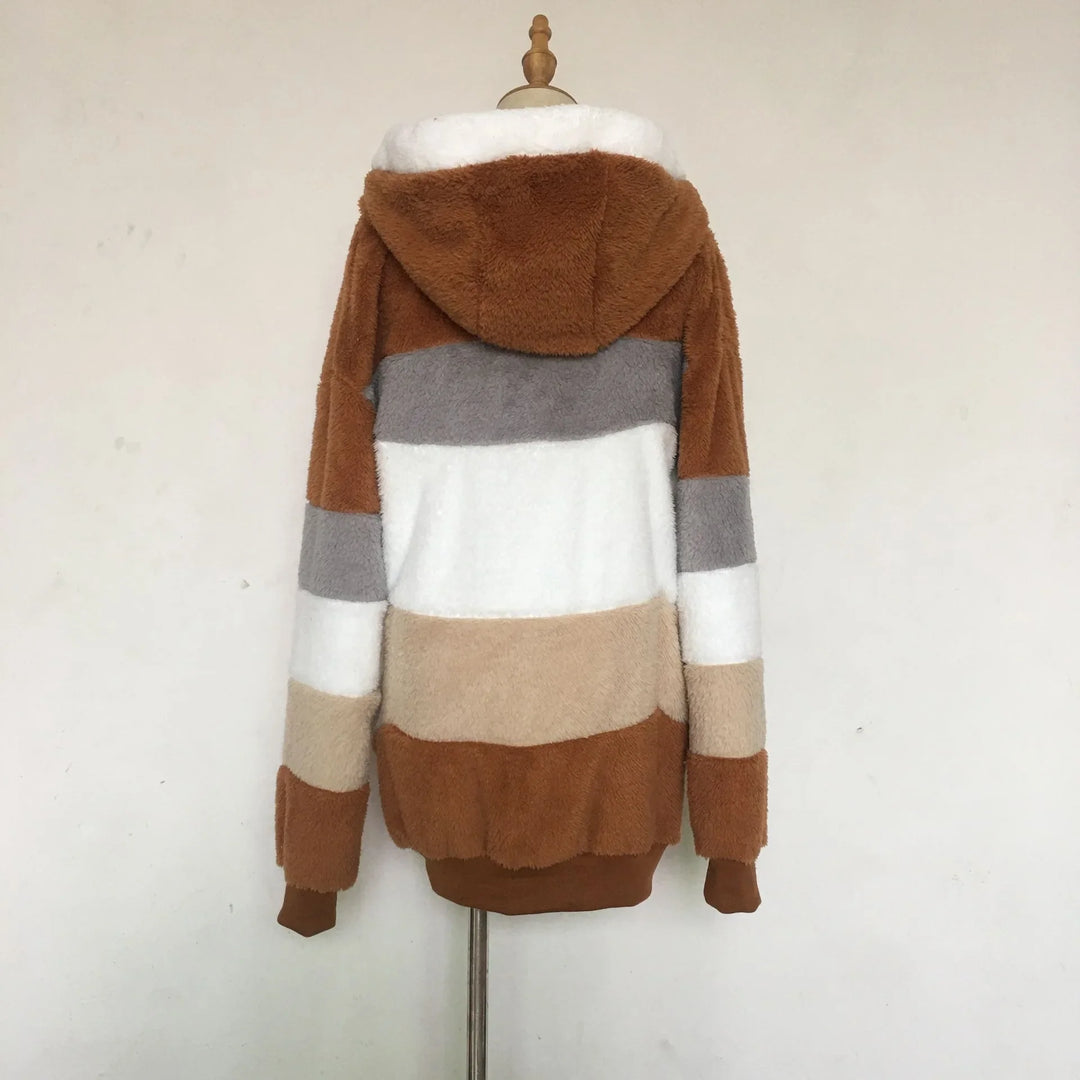 Lily - Oversized Plush Hooded Jacket