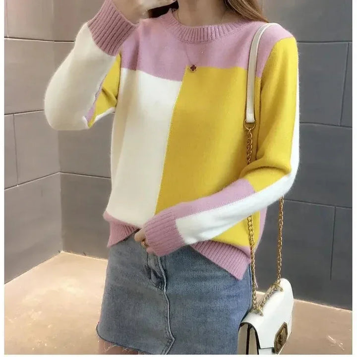 Women's Knitted Ribbed Sweater