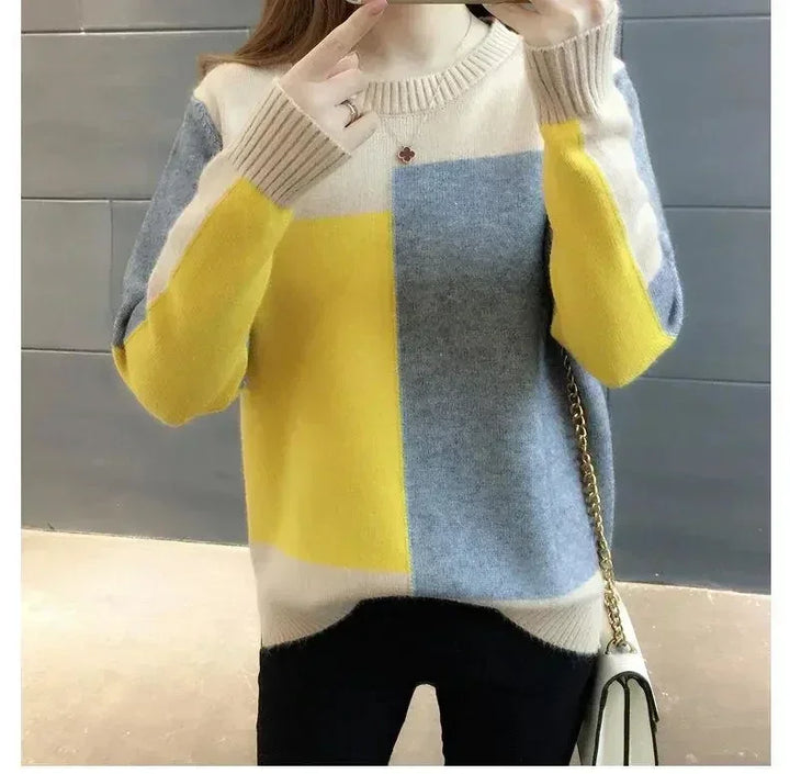 Women's Knitted Ribbed Sweater