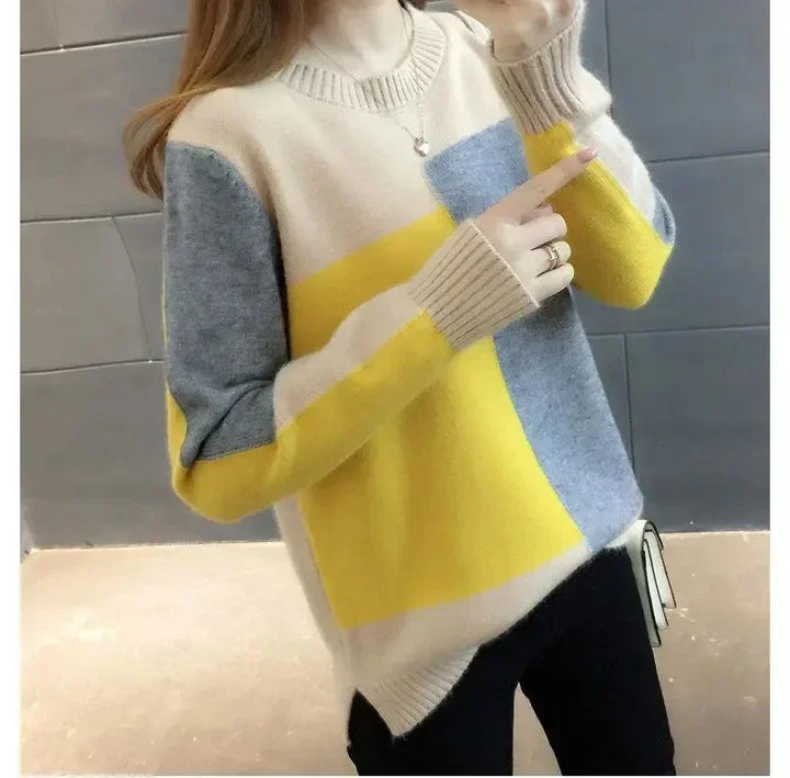 Women's Knitted Ribbed Sweater