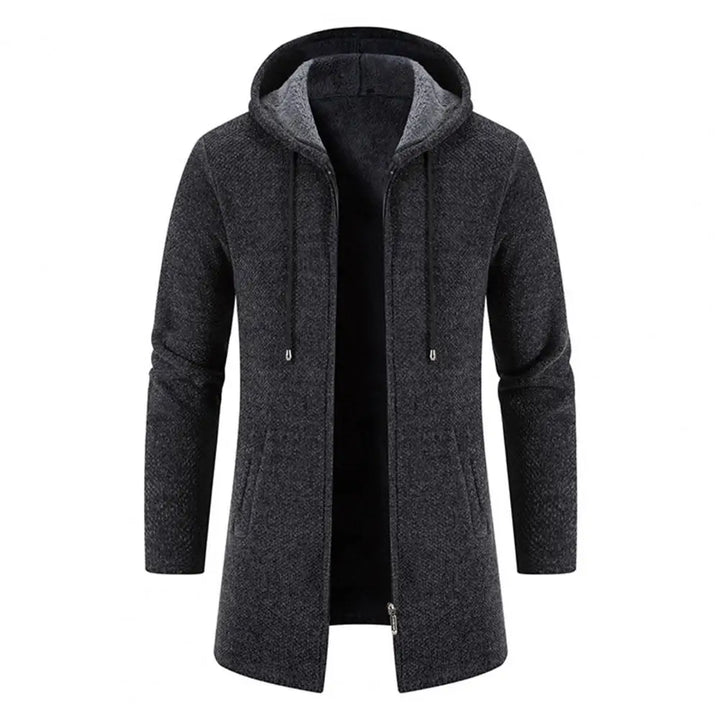 Caleb - Men's Padded Fleece Zip Hoodie Cardigan