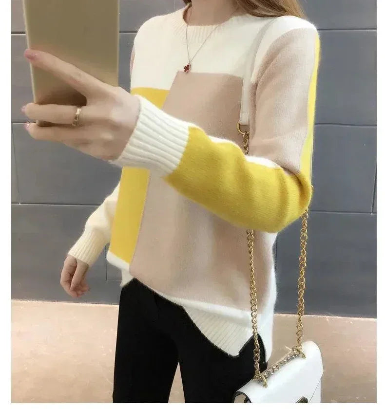 Women's Knitted Ribbed Sweater