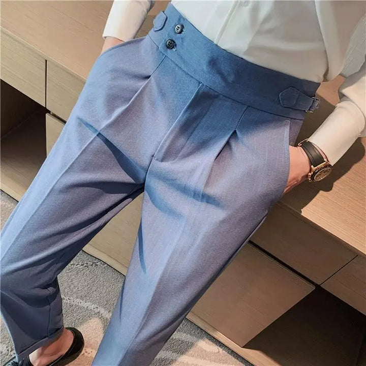 Daniel - High Waist Slim Fit Trousers