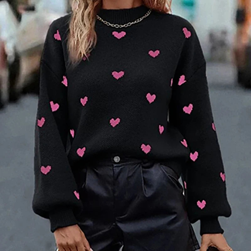 lucy - Kawaii Heart Knit Sweater