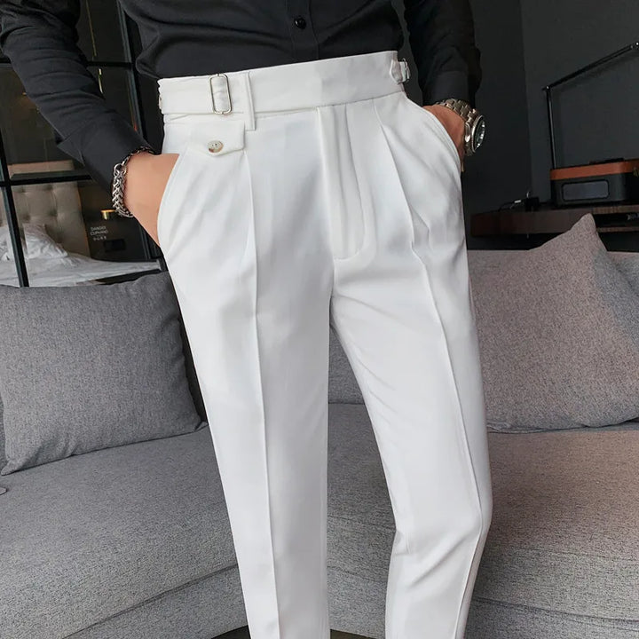 Daniel - High Waist Slim Fit Trousers