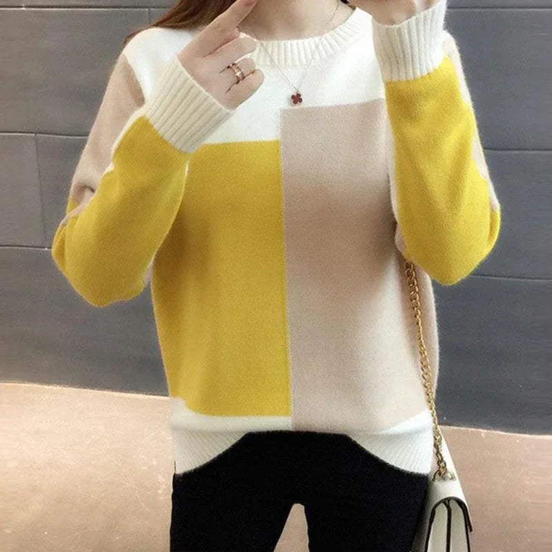 Women's Knitted Ribbed Sweater