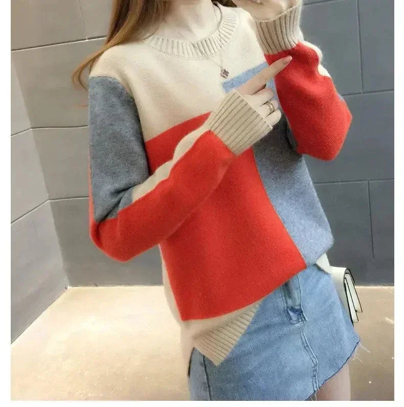 Women's Knitted Ribbed Sweater