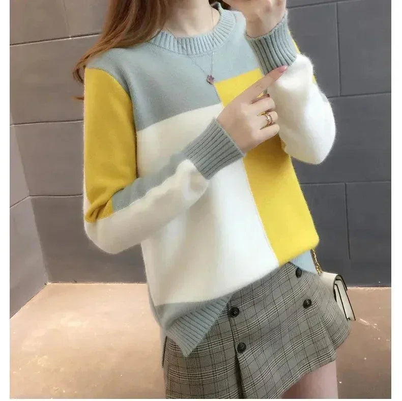 Women's Knitted Ribbed Sweater