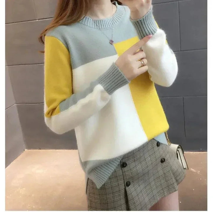 Women's Knitted Ribbed Sweater