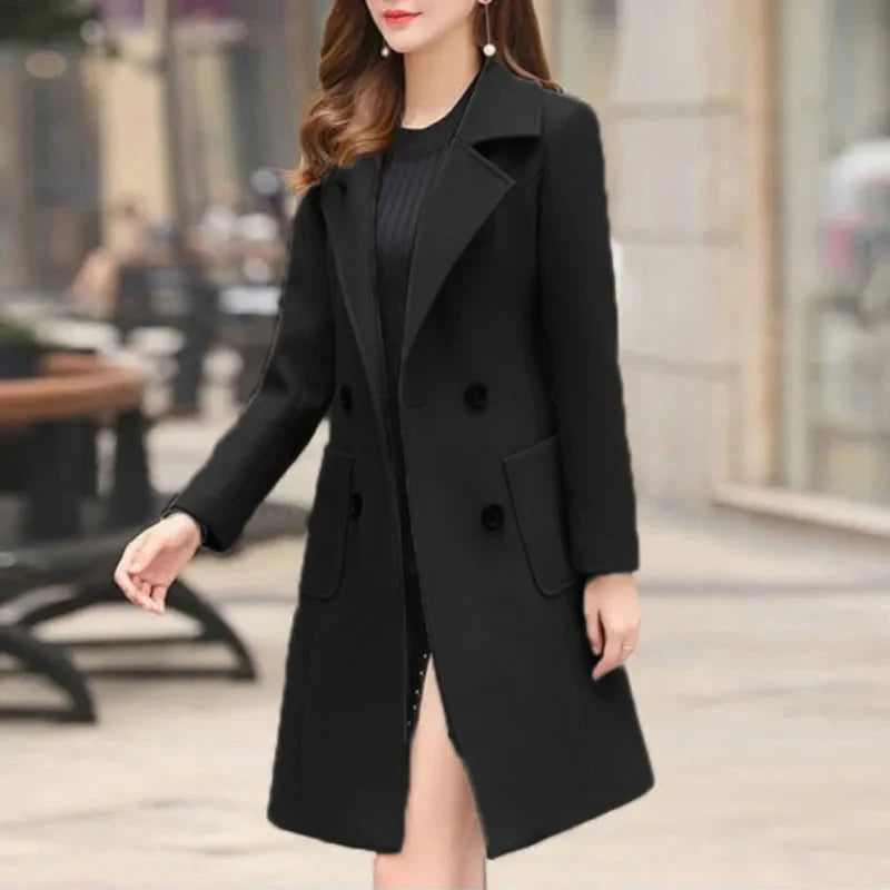 Aria - Double-Breasted Woolen Coat