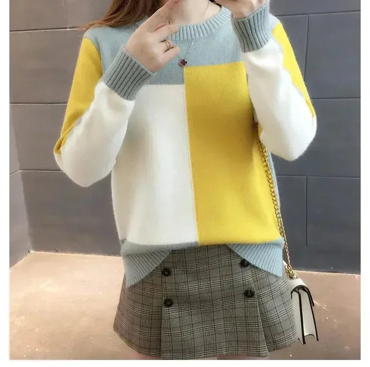 Women's Knitted Ribbed Sweater