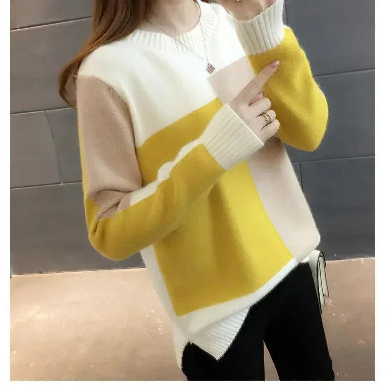 Women's Knitted Ribbed Sweater