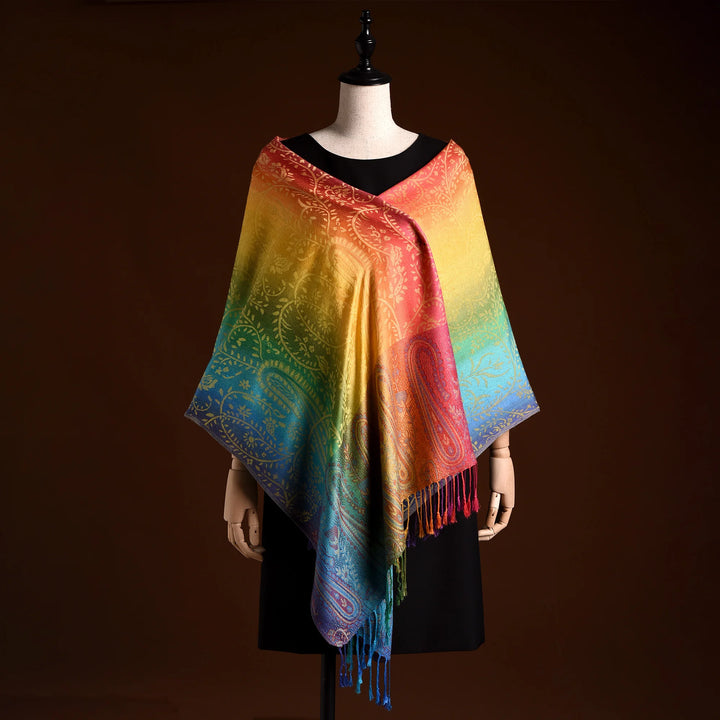 Sophia - Bohemian Paisley Fringe Shawl