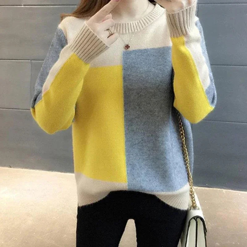 Women's Knitted Ribbed Sweater