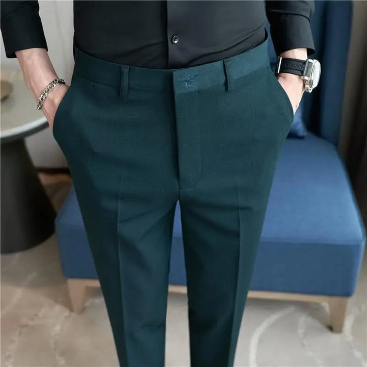 Daniel - High Waist Slim Fit Trousers