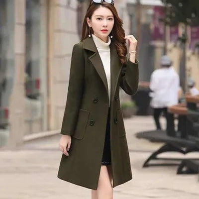 Aria - Double-Breasted Woolen Coat