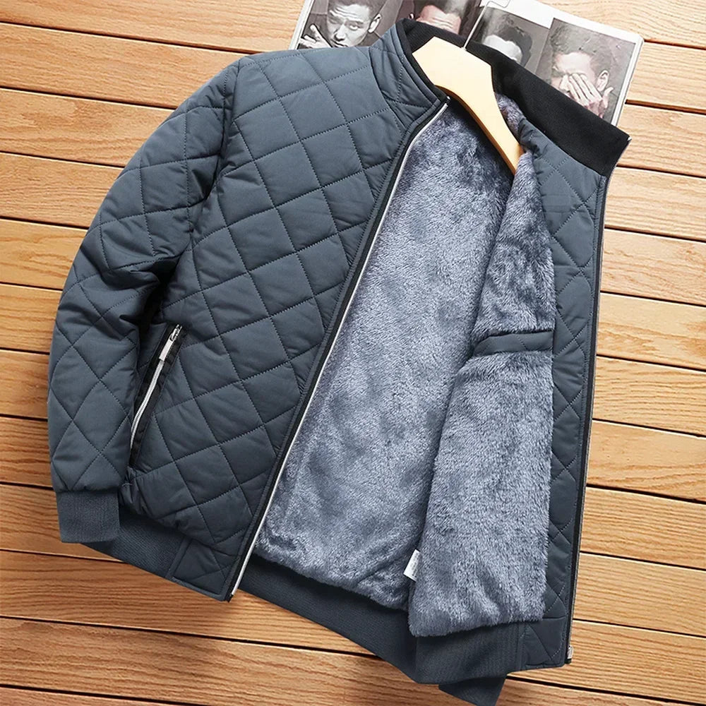 Kevin - Slim Fit Fleece-Lined Bomber Jacket