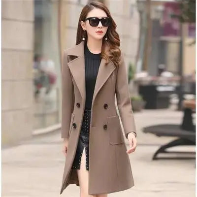 Aria - Double-Breasted Woolen Coat