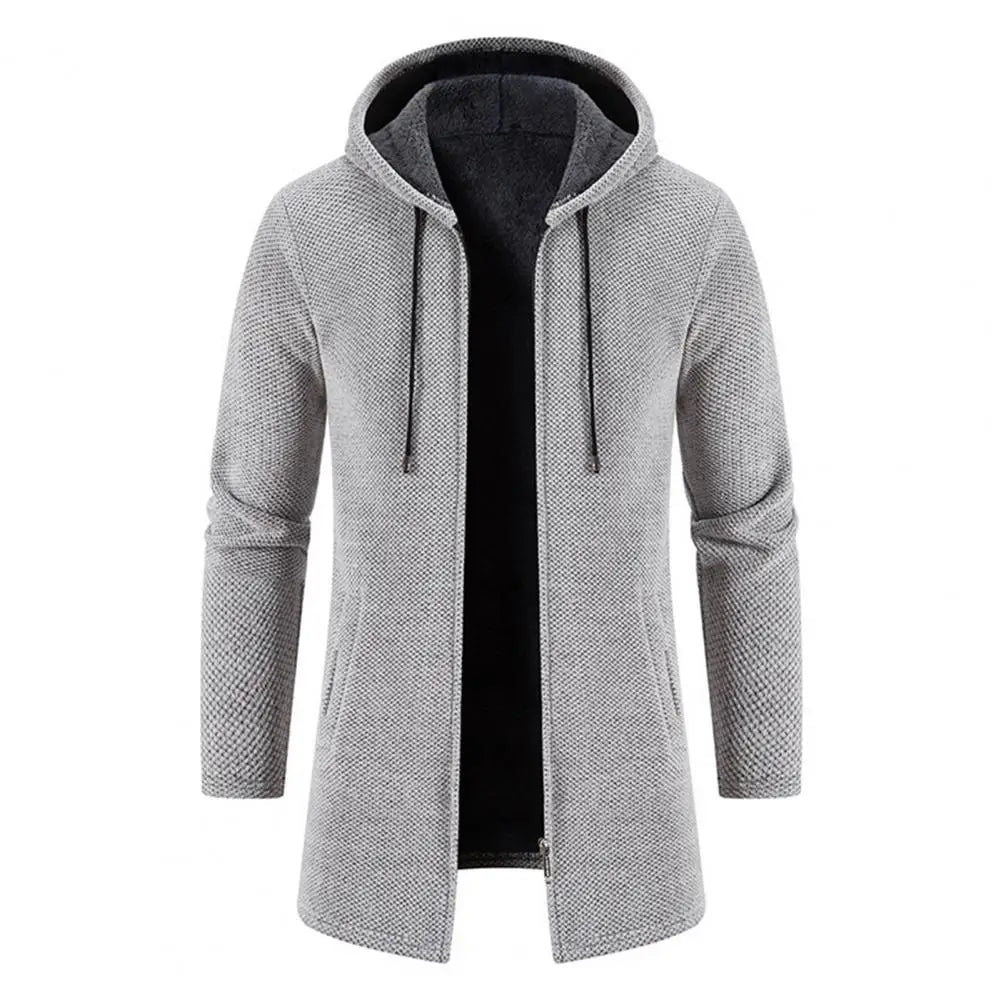 Caleb - Men's Padded Fleece Zip Hoodie Cardigan