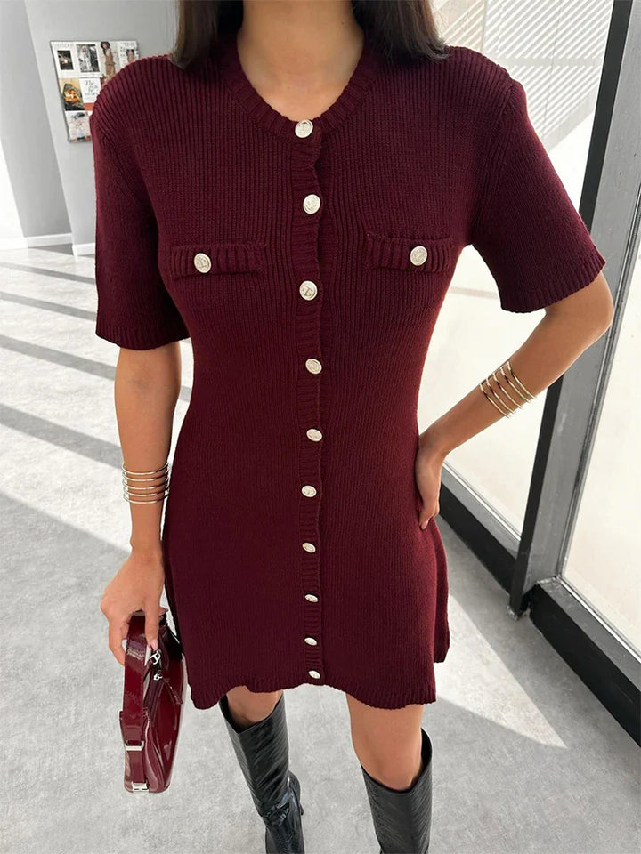 Abigail - Ribbed Knit Mini Dress