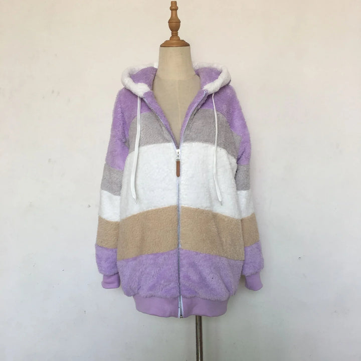 Lily - Oversized Plush Hooded Jacket