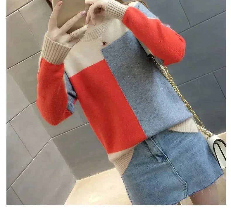 Women's Knitted Ribbed Sweater