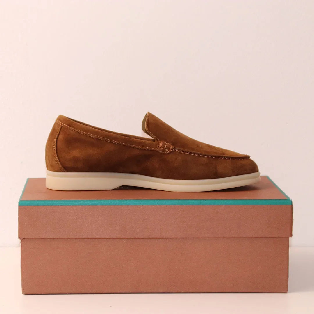 Brian - Classic Chamois Leather Loafers