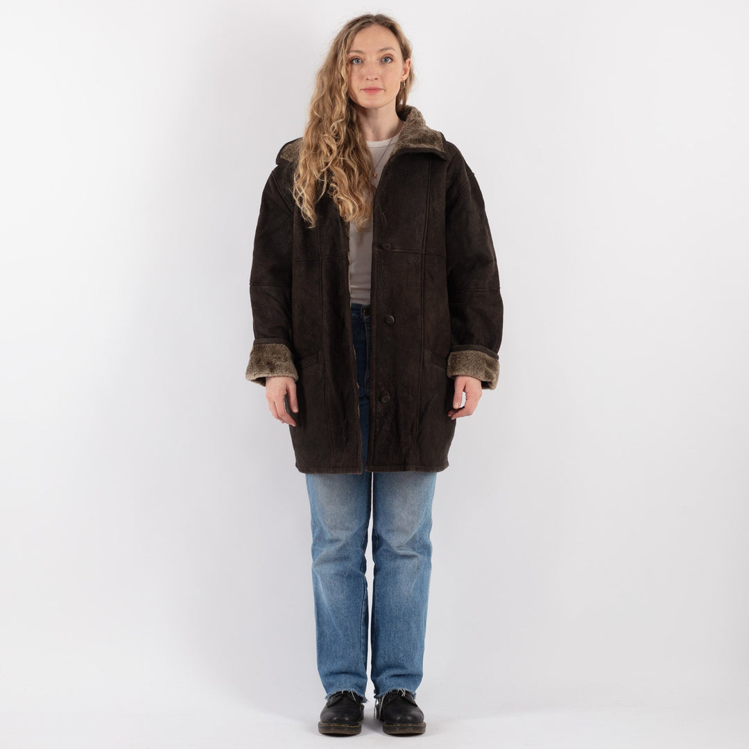 Ella - Women's Brown Sheepskin Coat