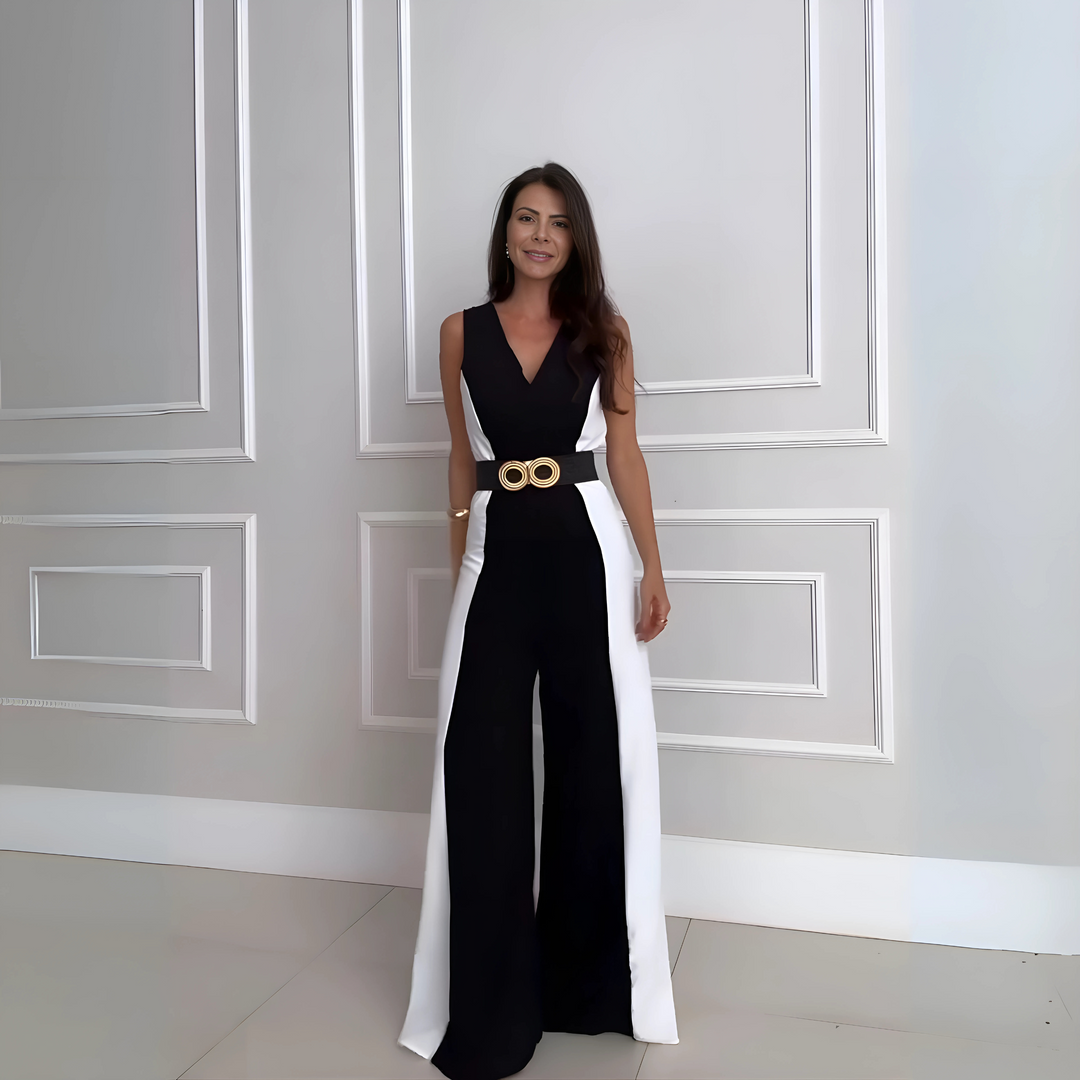 Daisy - Elegant Jumpsuit with Gold Belt