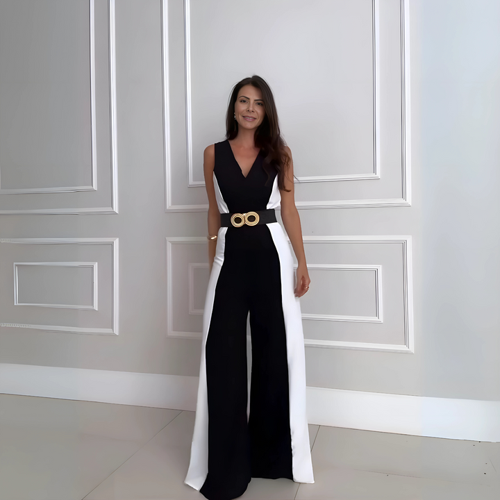 Daisy - Elegant Jumpsuit with Gold Belt