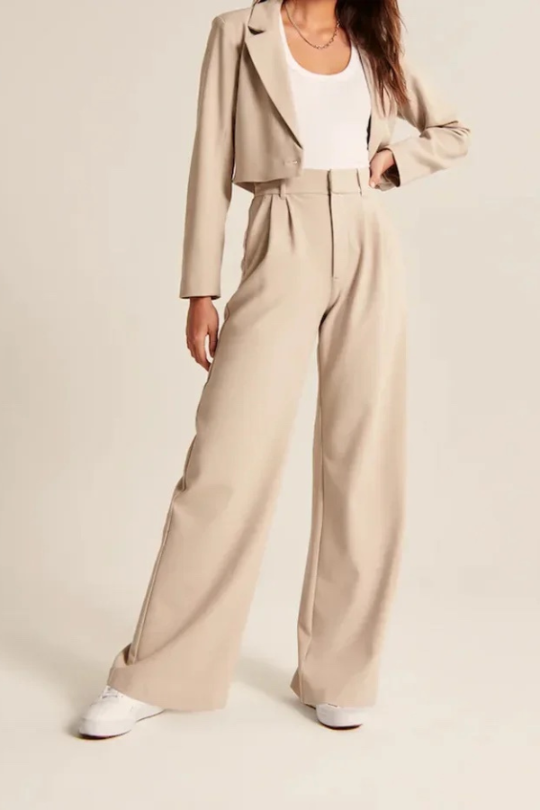 Emily -  Wide Leg Tailored Pants