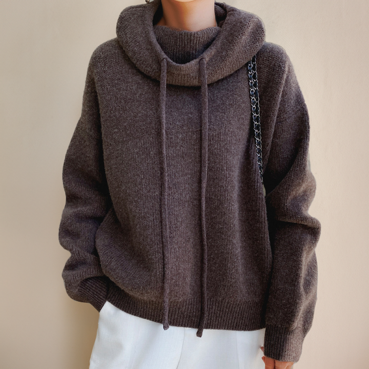 Alice  - Wool Cashmere Hooded Knit Pullover