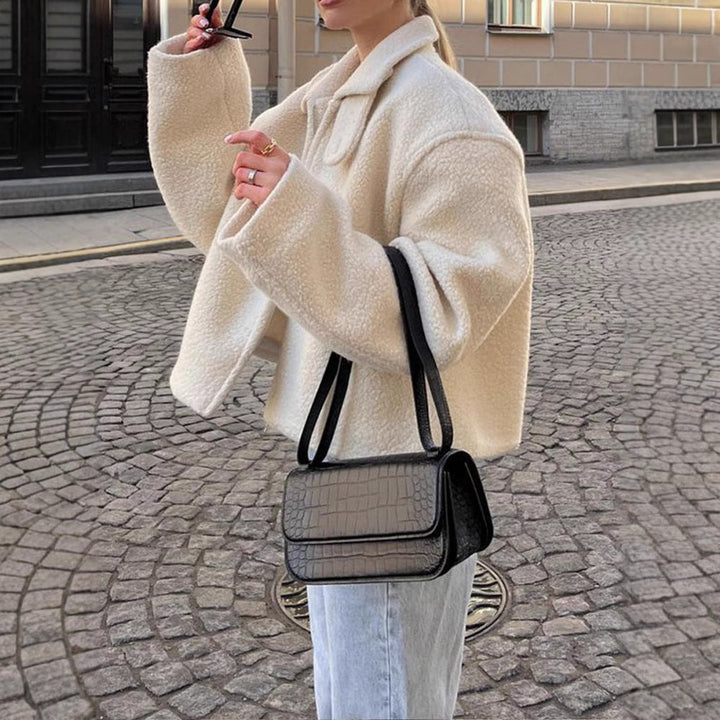 Lucy - Elegant White Wool Jacket for Women