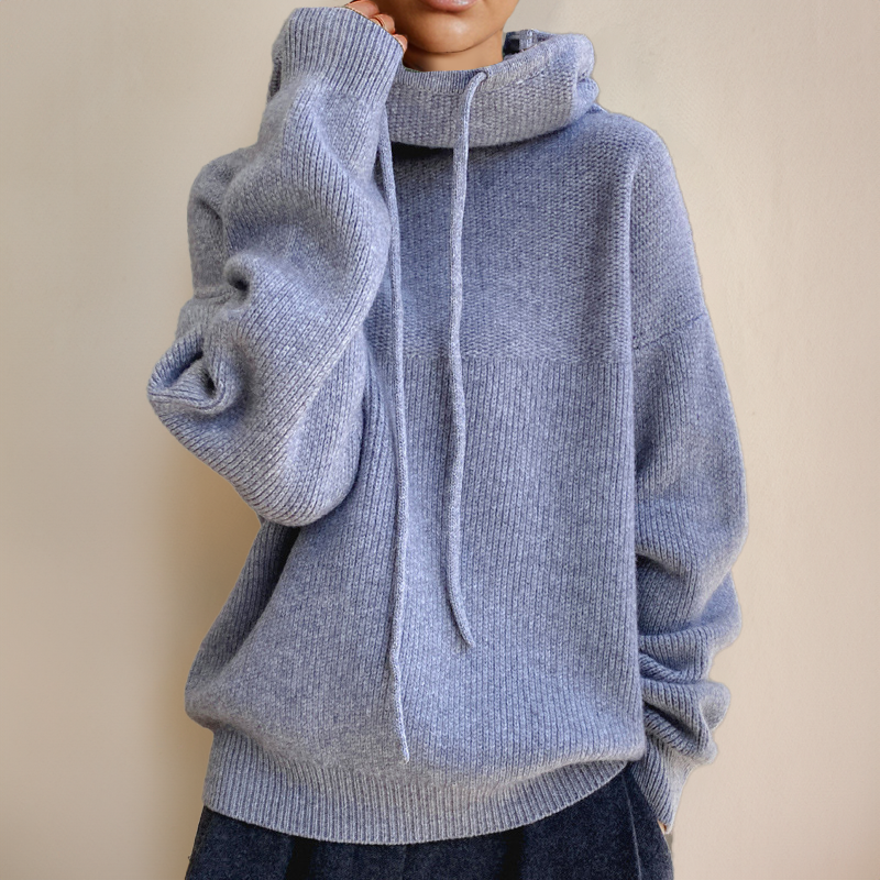 Alice  - Wool Cashmere Hooded Knit Pullover