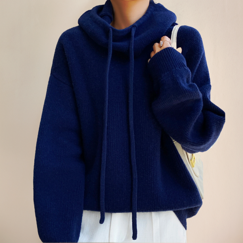 Alice  - Wool Cashmere Hooded Knit Pullover